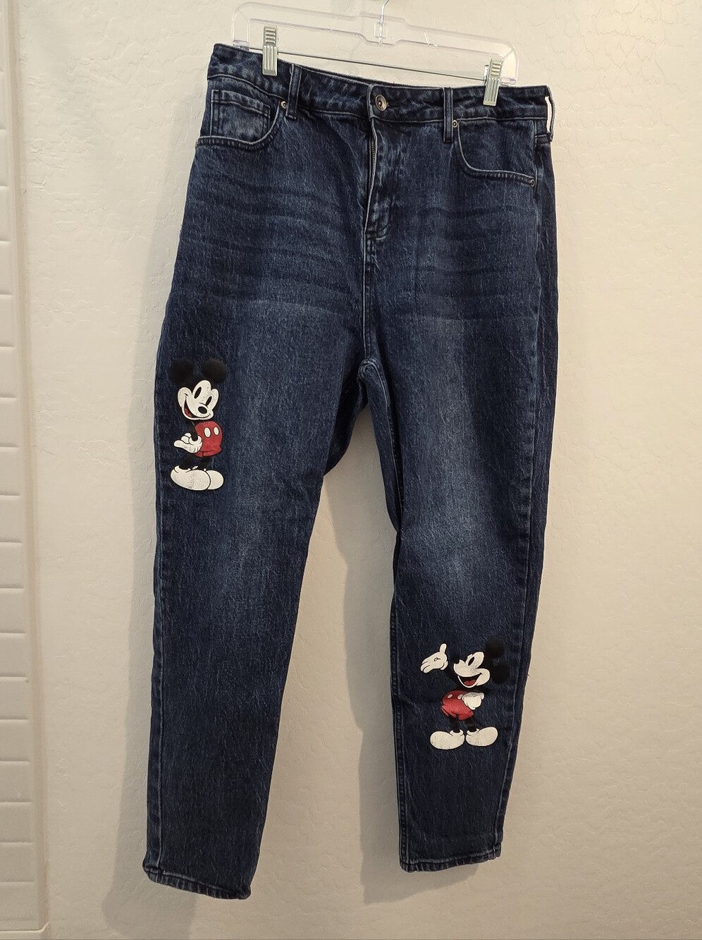 Her Universe Dark Blue High-Rise Jeans with Mickey Designs
